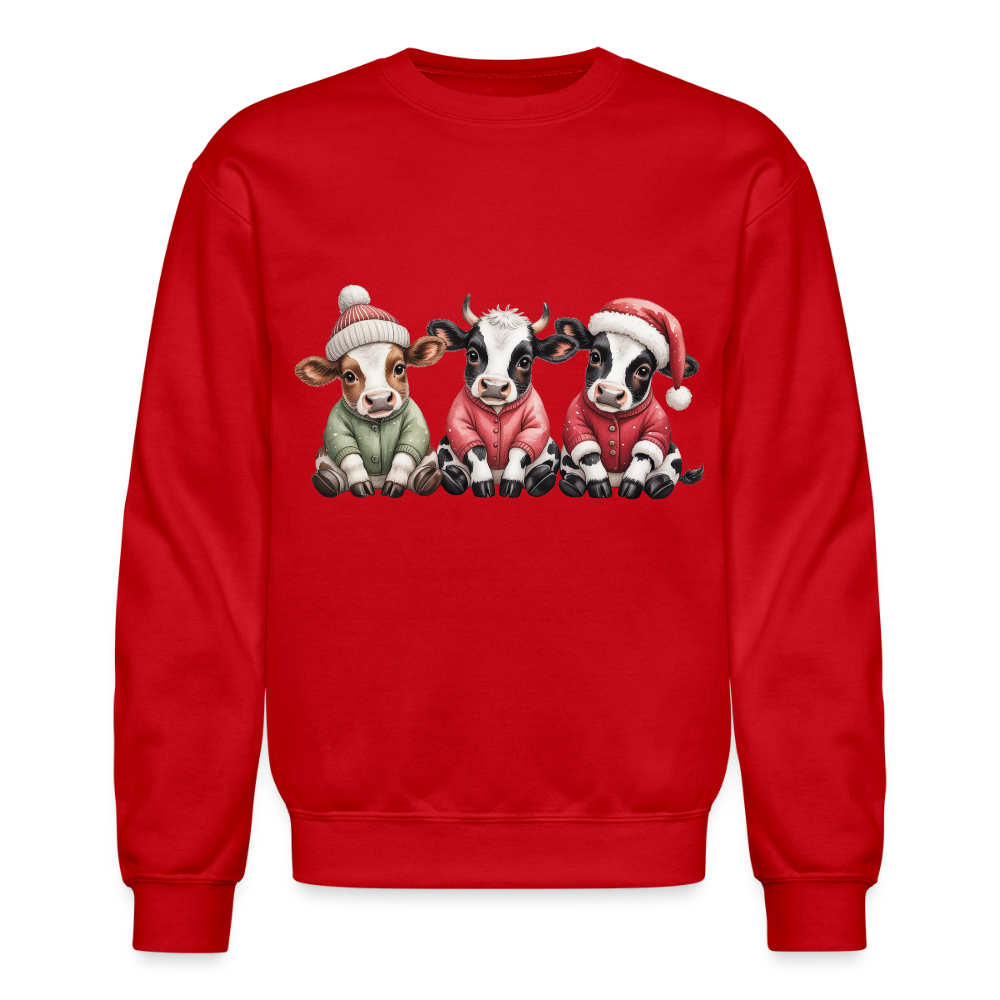 Christmas Calves Crewneck Sweatshirt - red