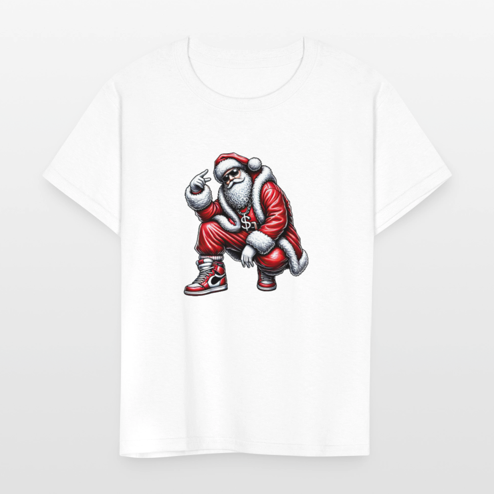 Hip Hop Santa Kids' T-Shirt - white