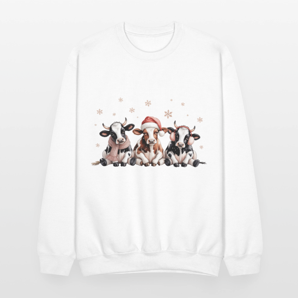 Christmas Cows Sweatshirt - white