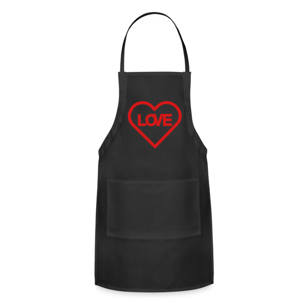 Love Adjustable Apron - black