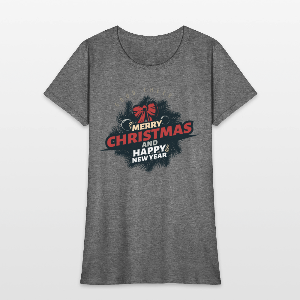 Merry Christmas & HNY Women's T-Shirt - graphite heather