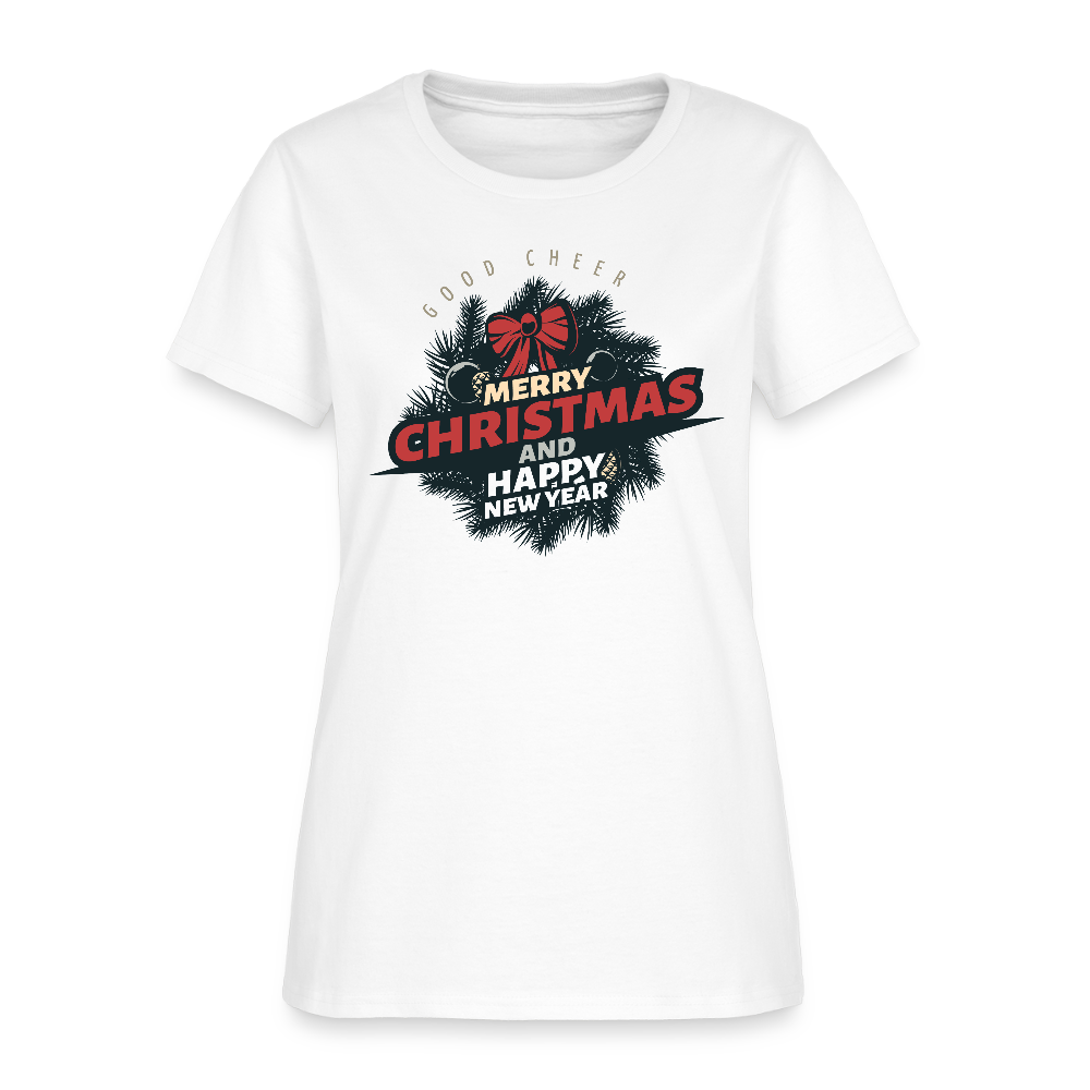 Merry Christmas & HNY Women's T-Shirt - white