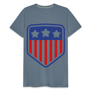Men's Premium Patriot Tee - steel blue