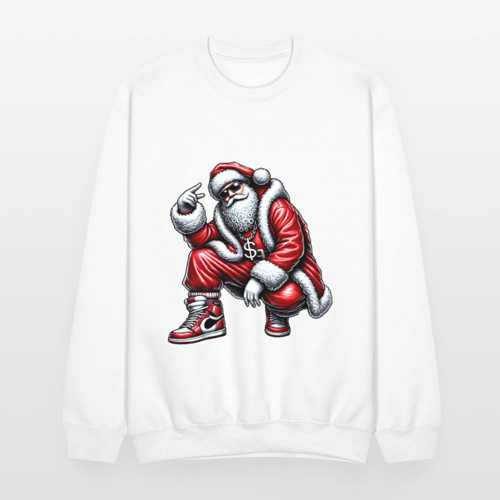 Hip Hop Santa Crewneck Sweatshirt - white