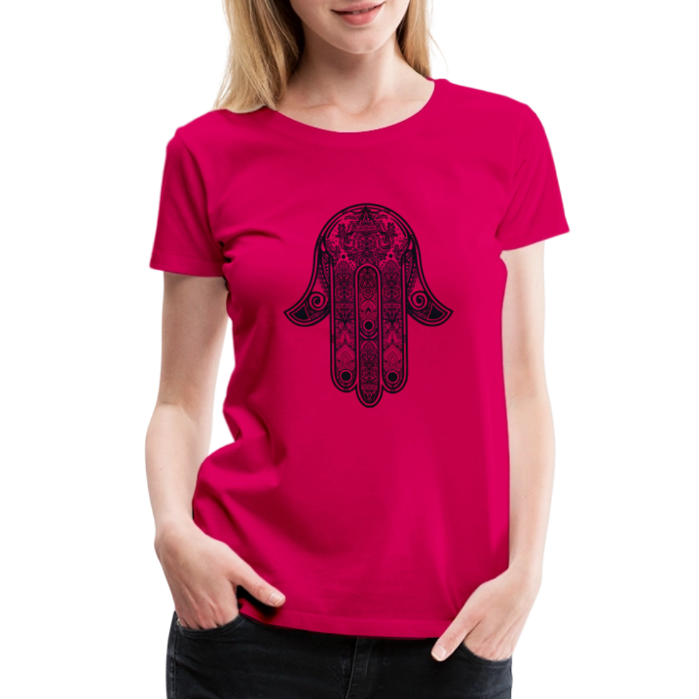 Hand of Fatimah Women’s Premium T-Shirt - dark pink