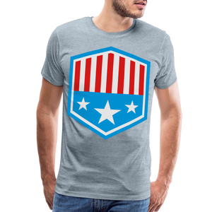Men's Patriot Tee - heather ice blue