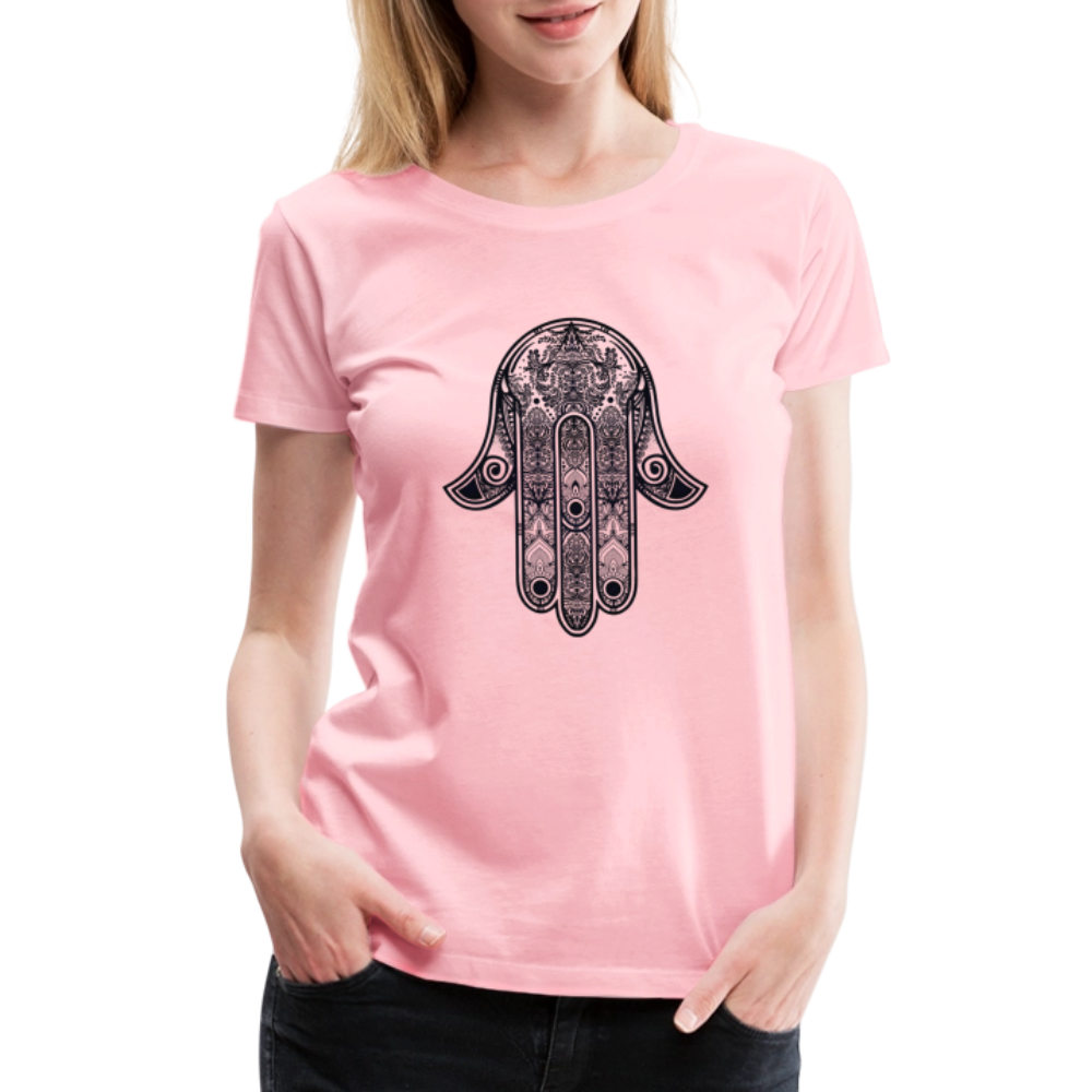 Hand of Fatimah Women’s Premium T-Shirt - pink