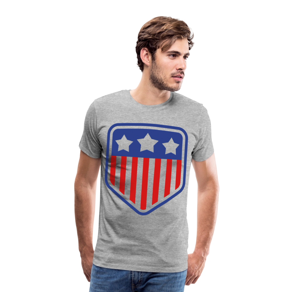 Men's Premium Patriot Tee - heather gray