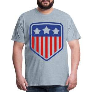 Men's Premium Patriot Tee - heather ice blue