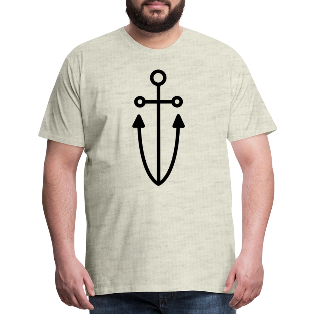 Anchor Men's Premium T-Shirt - heather oatmeal