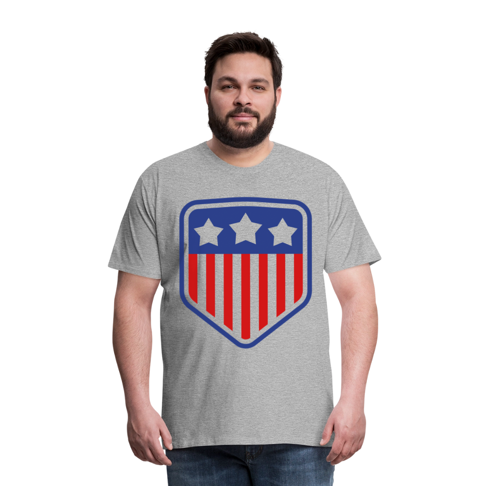 Men's Premium Patriot Tee - heather gray