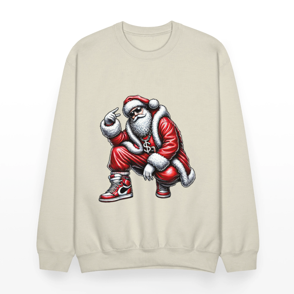Hip Hop Santa Crewneck Sweatshirt - Sand