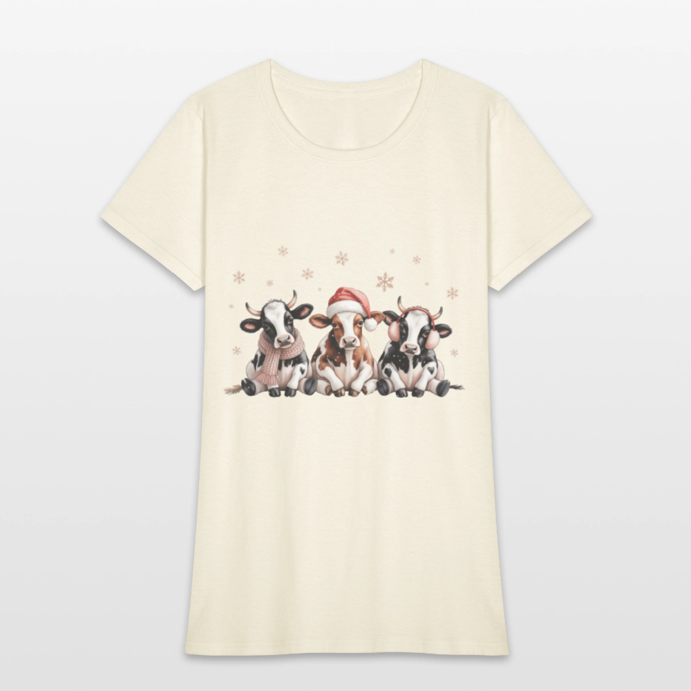 Christmas Cows Women's T-Shirt - off white