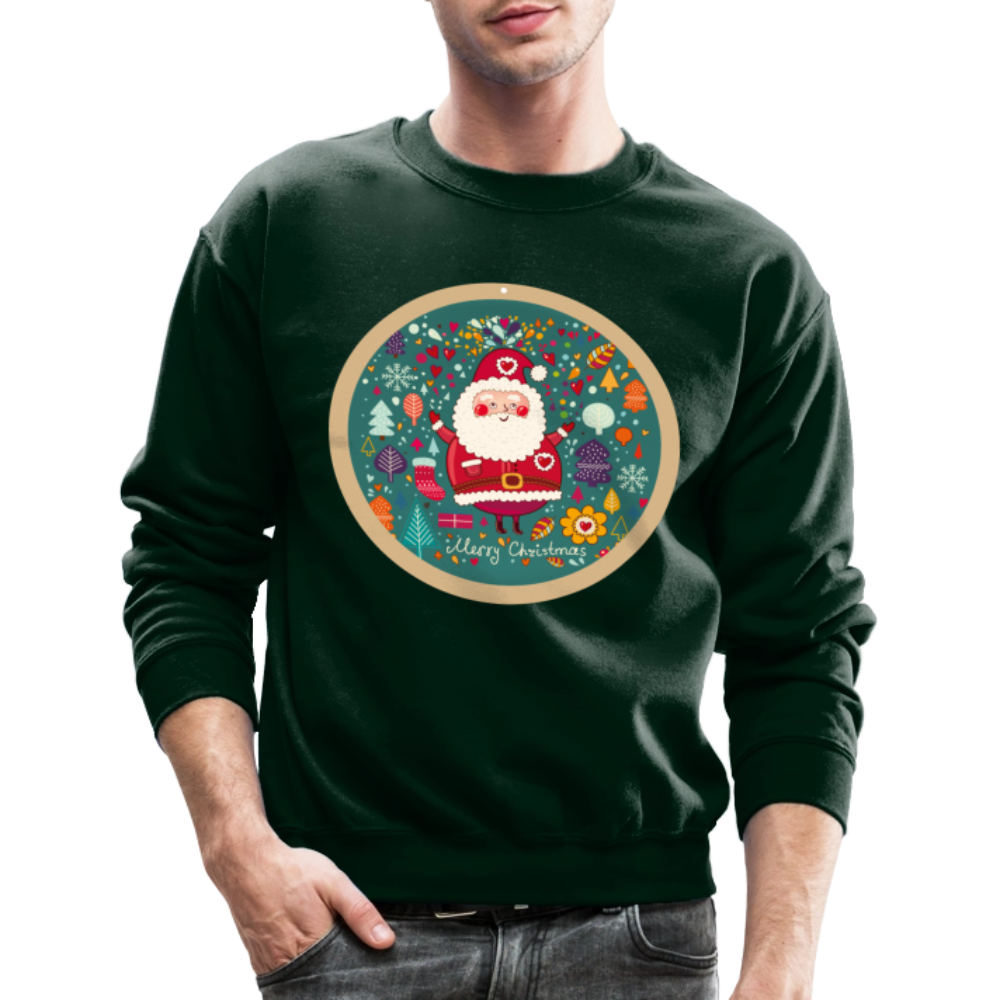 Santa Claus Unisex Crewneck Sweatshirt - forest green