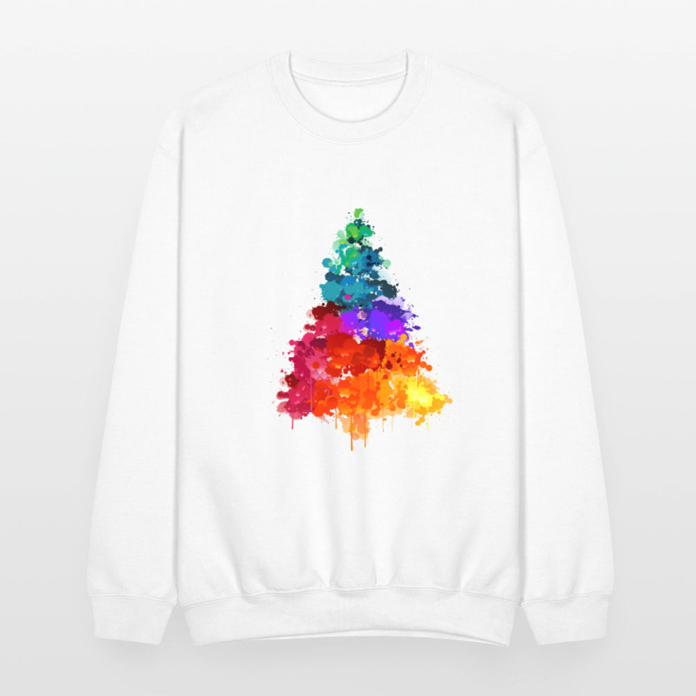 Colorful Tree Crewneck Sweatshirt - white