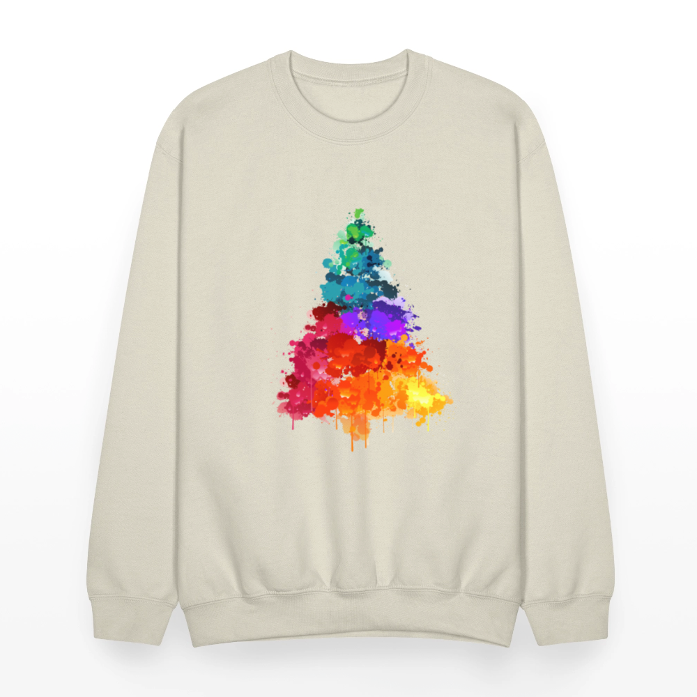Colorful Tree Crewneck Sweatshirt - Sand