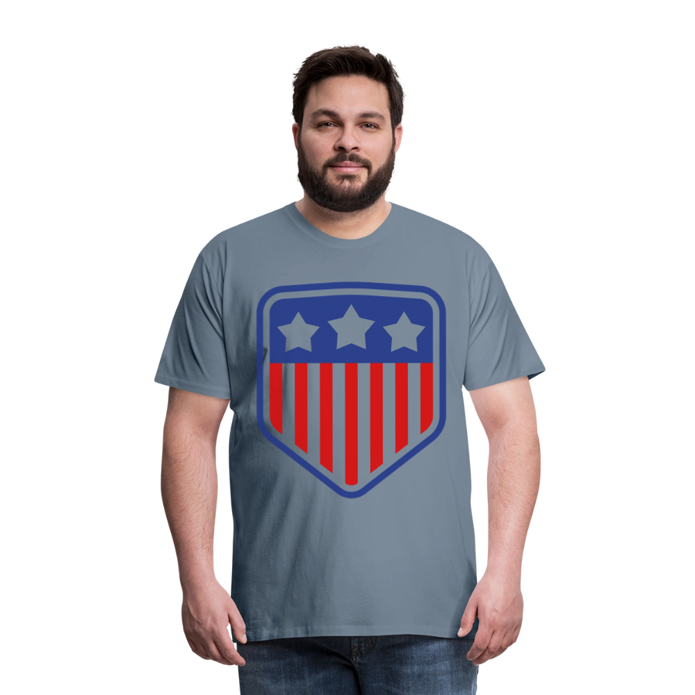 Men's Premium Patriot Tee - steel blue