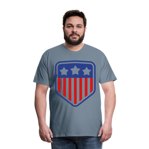 Men's Premium Patriot Tee - steel blue