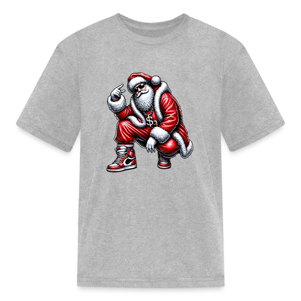 Hip Hop Santa Kids' T-Shirt - heather gray