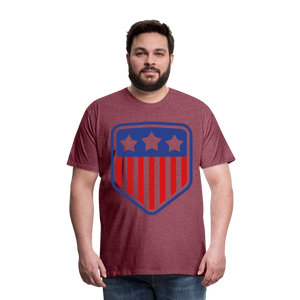 Men's Premium Patriot Tee - heather burgundy