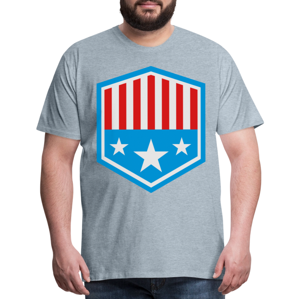 Men's Patriot Tee - heather ice blue