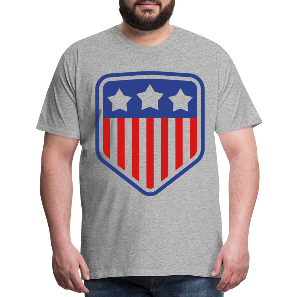 Men's Premium Patriot Tee - heather gray