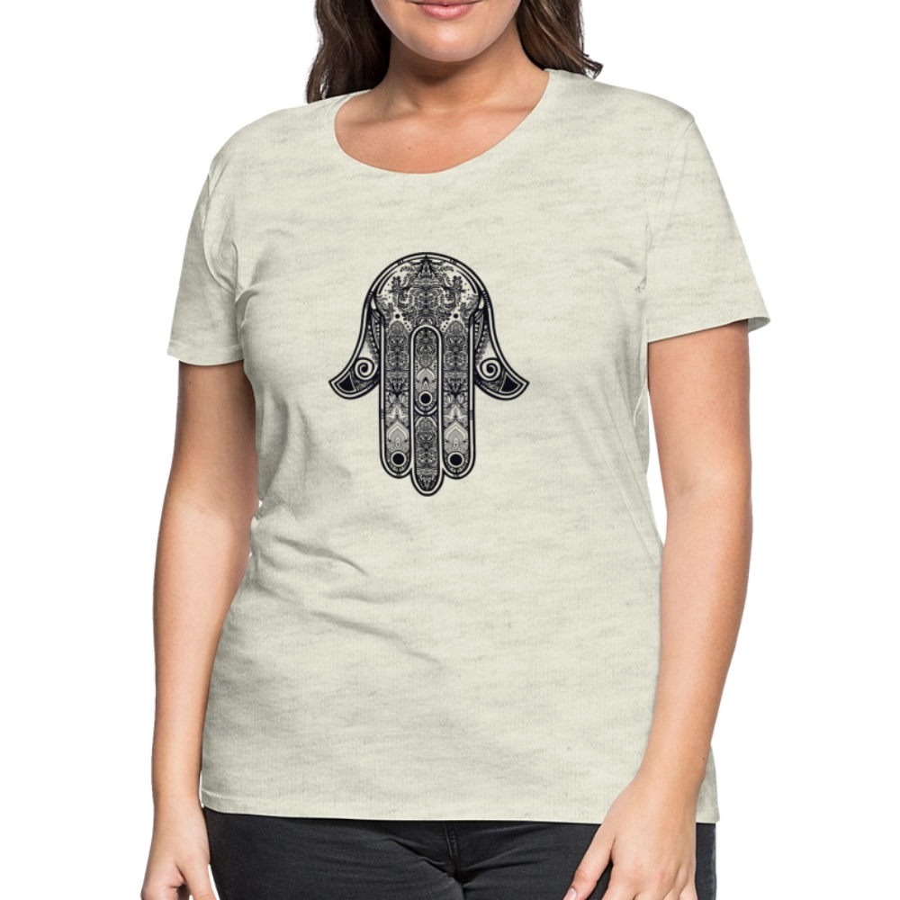 Hand of Fatimah Women’s Premium T-Shirt - heather oatmeal