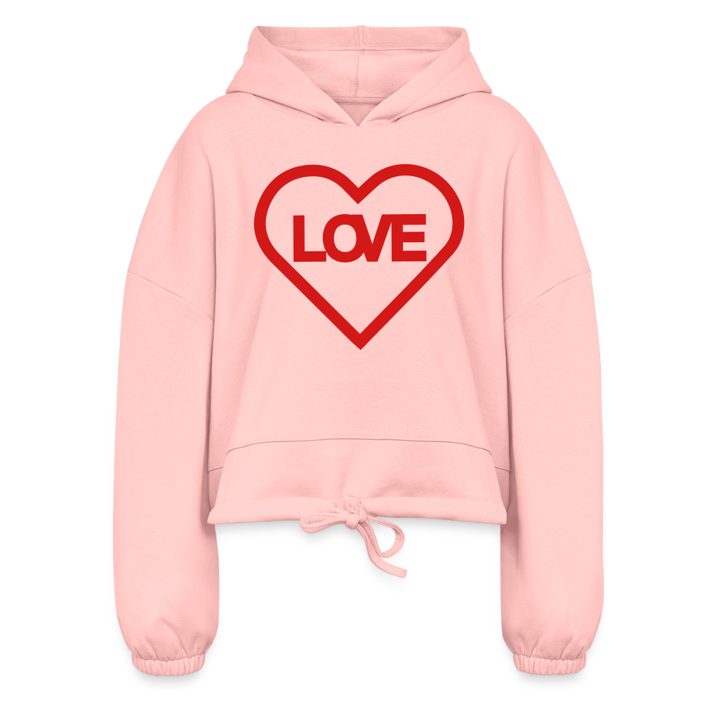 Love Women’s Cropped Hoodie - light pink