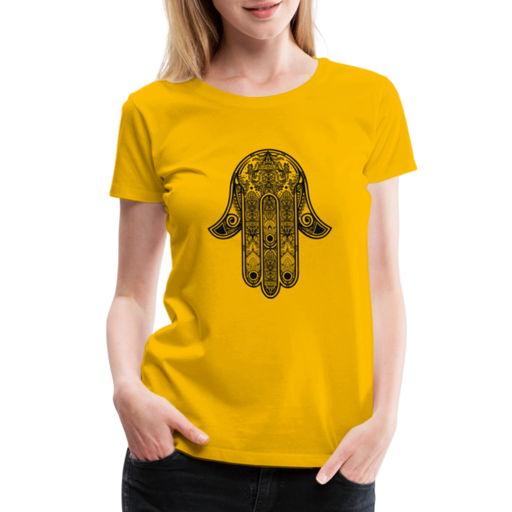 Hand of Fatimah Women’s Premium T-Shirt - sun yellow
