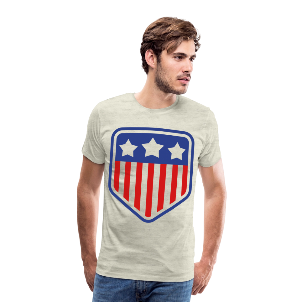 Men's Premium Patriot Tee - heather oatmeal