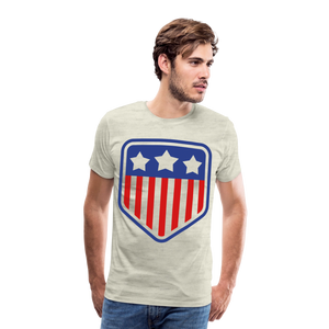 Men's Premium Patriot Tee - heather oatmeal