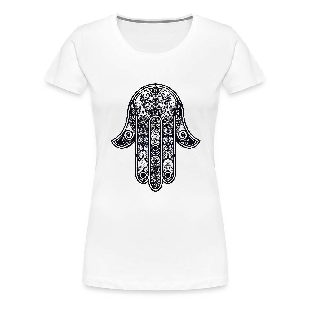 Hand of Fatimah Women’s Premium T-Shirt - white