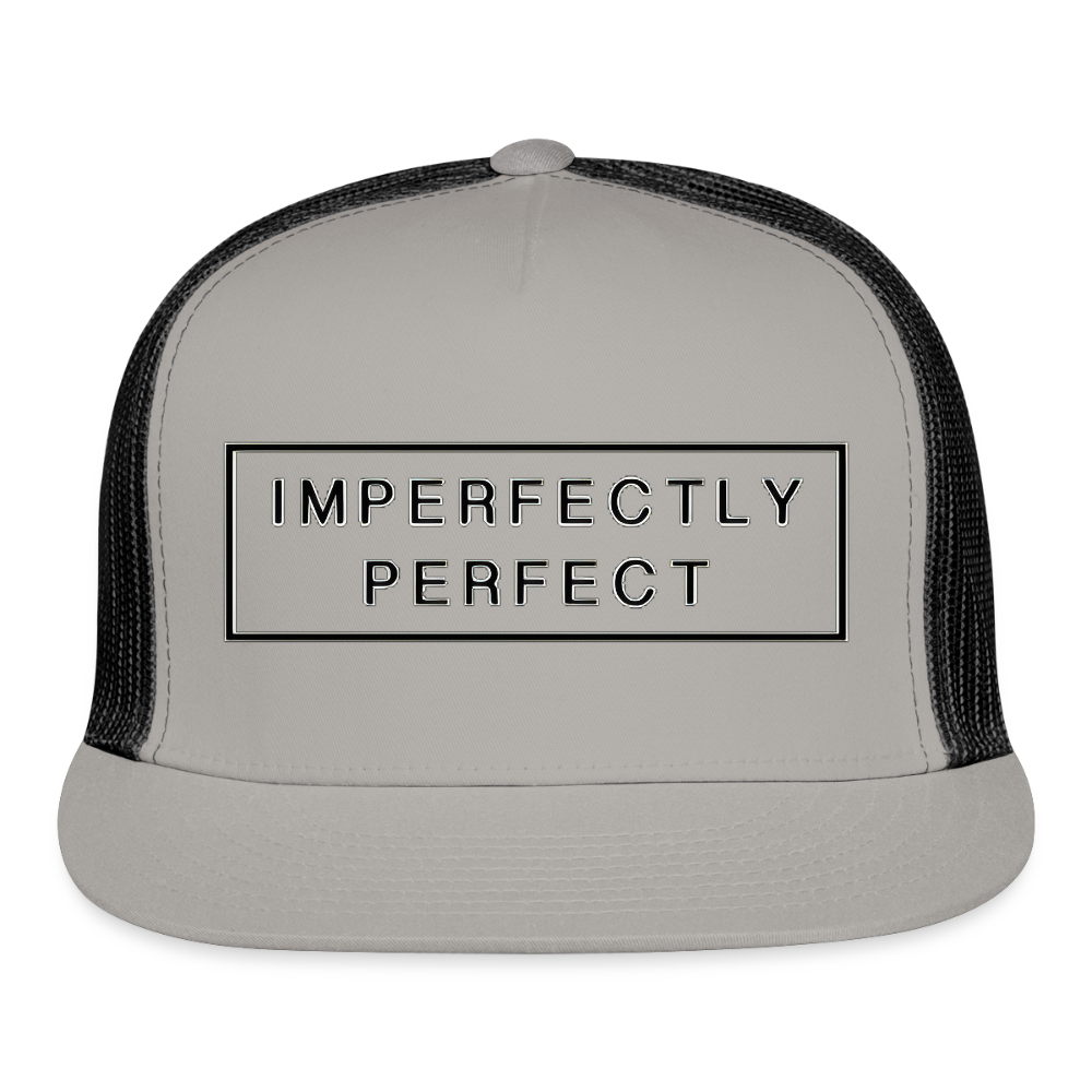 Imperfectly Trucker Hat - gray/black