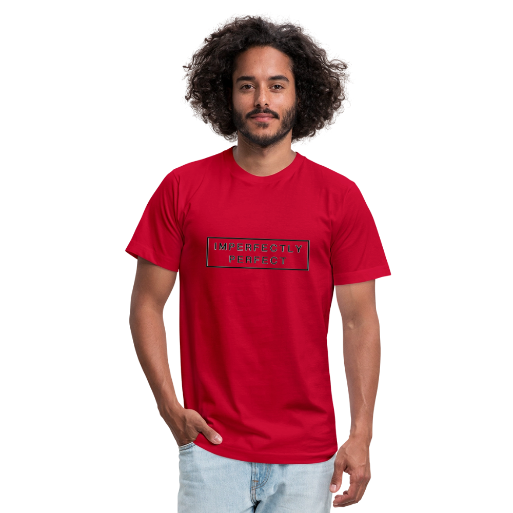 Imperfectly Unisex Jersey T-Shirt by Bella + Canvas - red