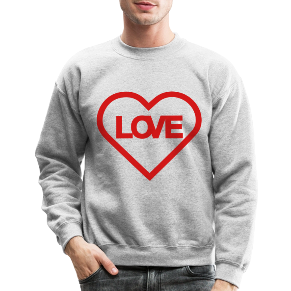 Love Crewneck Sweatshirt - heather gray