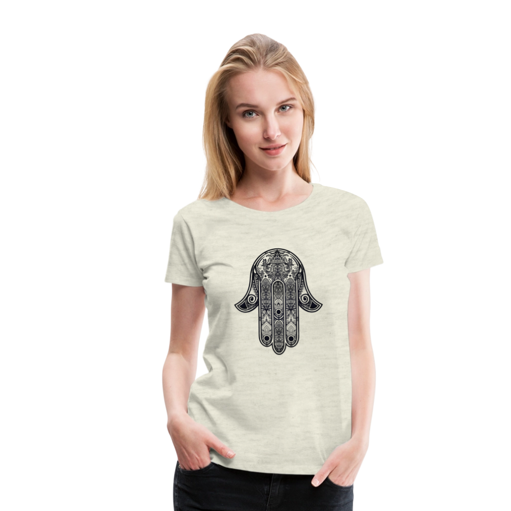 Hand of Fatimah Women’s Premium T-Shirt - heather oatmeal
