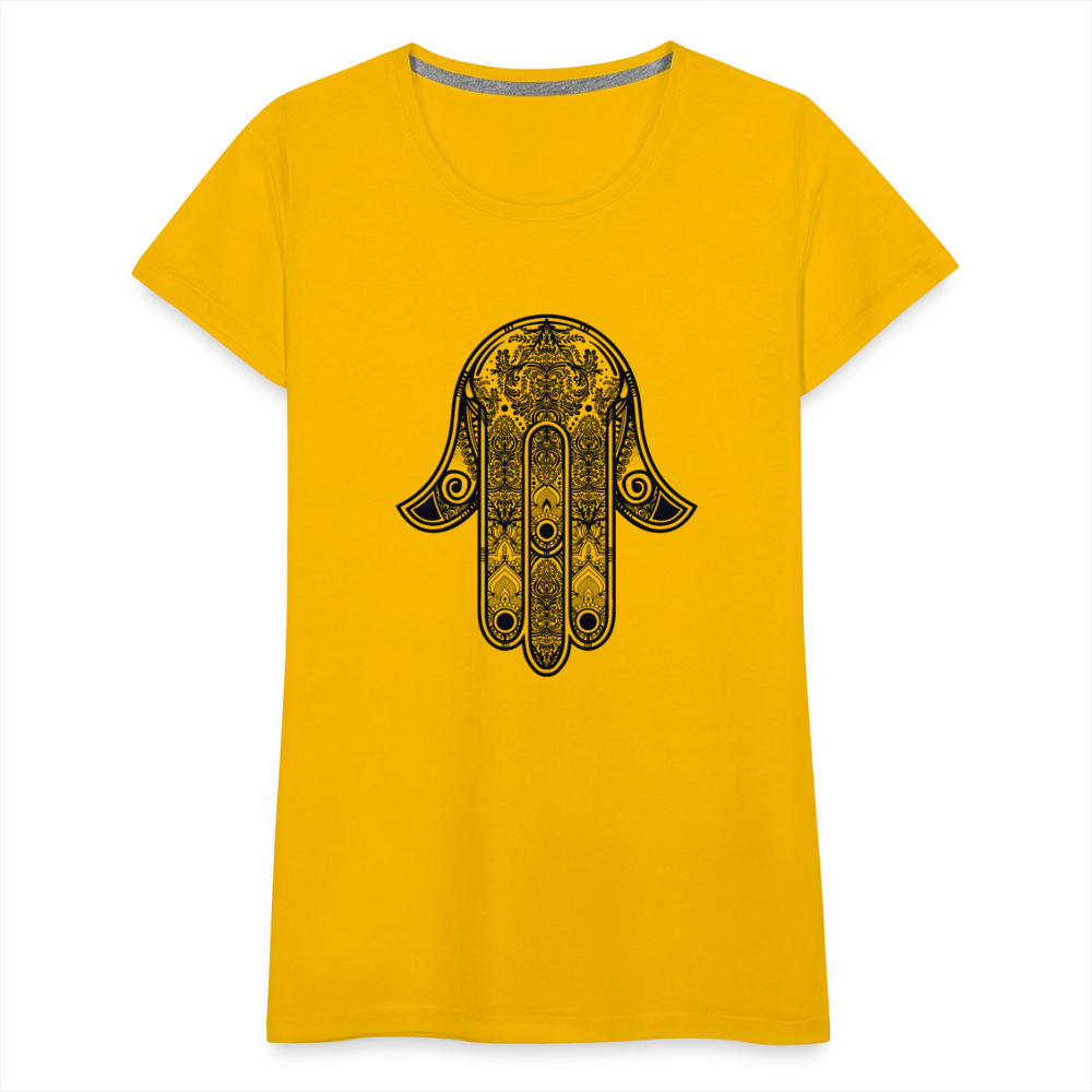 Hand of Fatimah Women’s Premium T-Shirt - sun yellow
