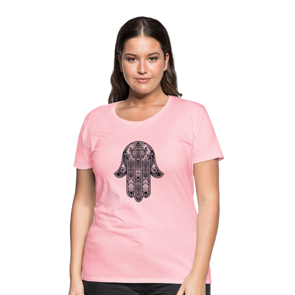 Hand of Fatimah Women’s Premium T-Shirt - pink