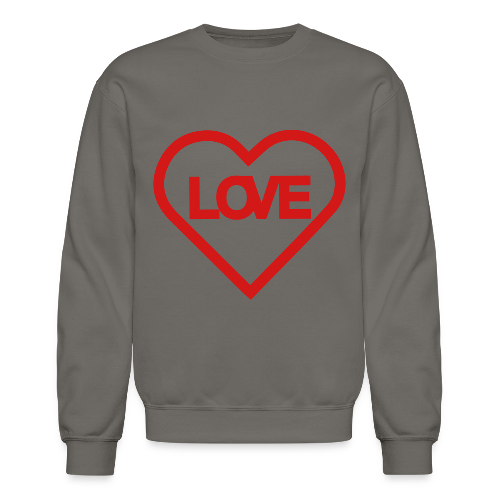 Love Crewneck Sweatshirt - asphalt gray
