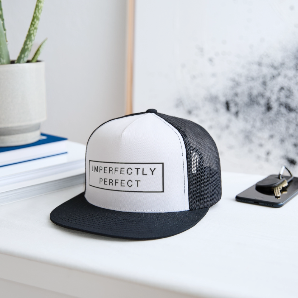 Imperfectly Trucker Hat - white/black