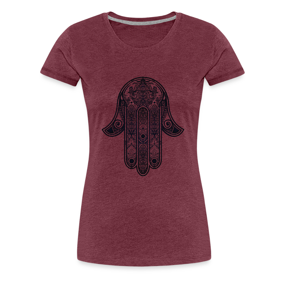 Hand of Fatimah Women’s Premium T-Shirt - heather burgundy