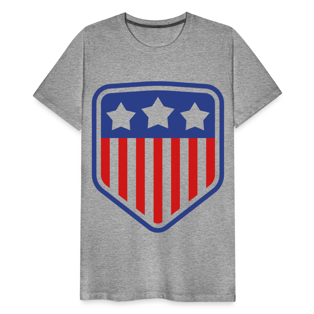 Men's Premium Patriot Tee - heather gray