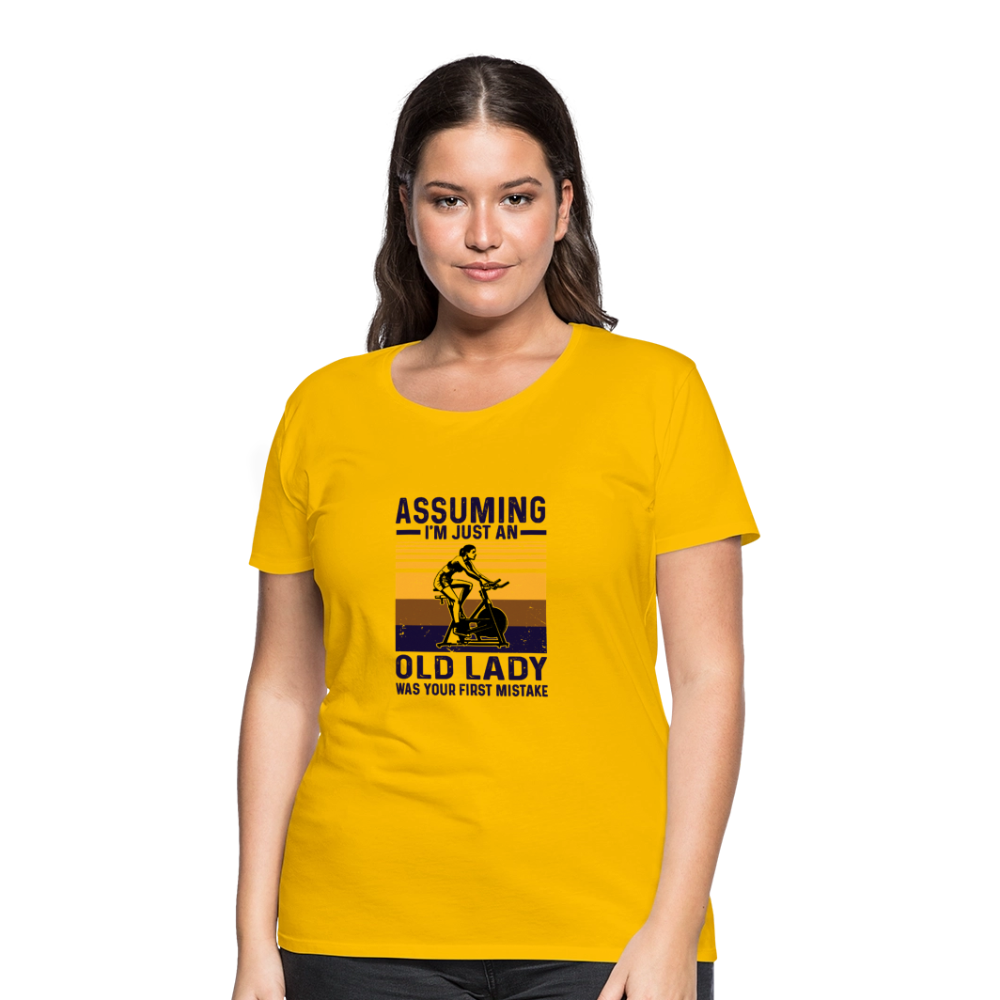 Assuming Women’s Premium T-Shirt - sun yellow