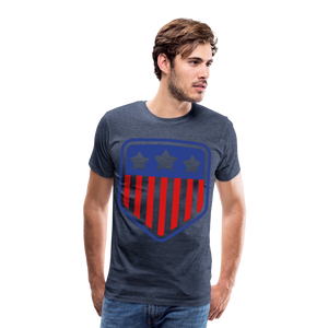 Men's Premium Patriot Tee - heather blue