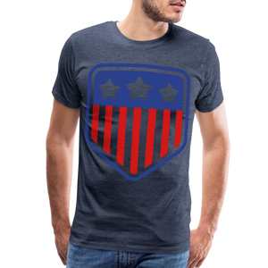 Men's Premium Patriot Tee - heather blue