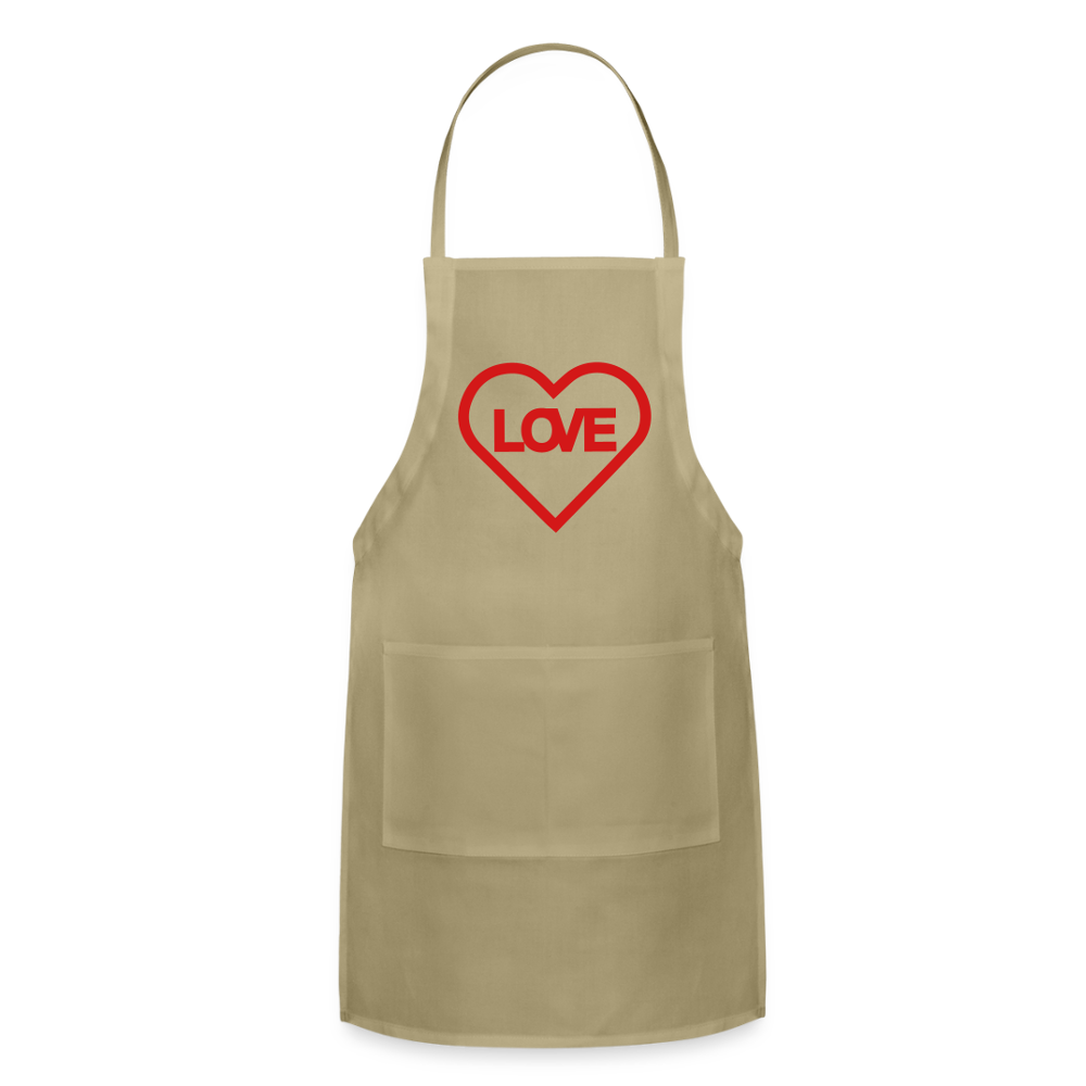 Love Adjustable Apron - khaki