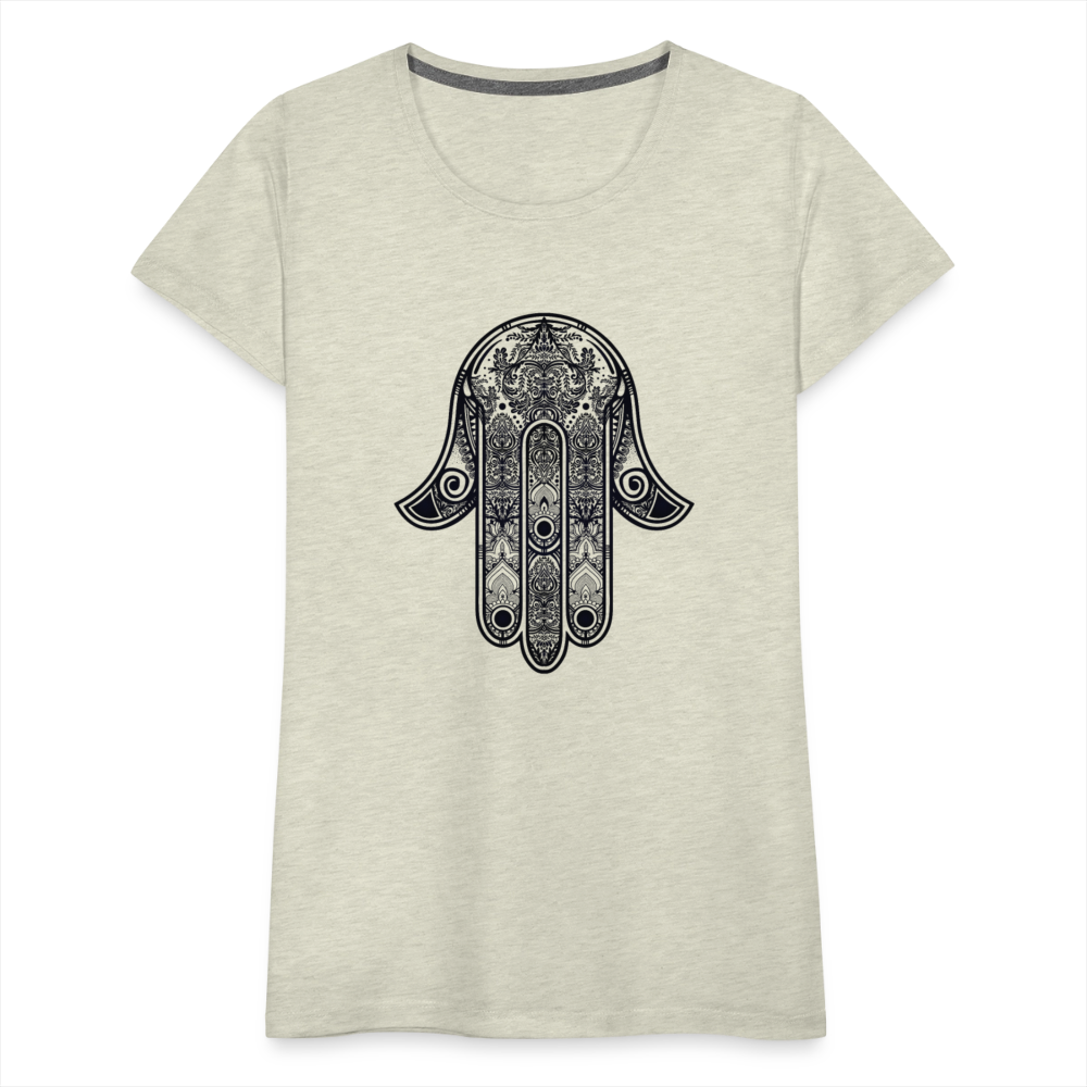 Hand of Fatimah Women’s Premium T-Shirt - heather oatmeal