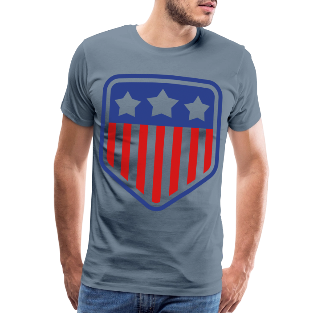 Men's Premium Patriot Tee - steel blue