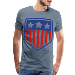 Men's Premium Patriot Tee - steel blue
